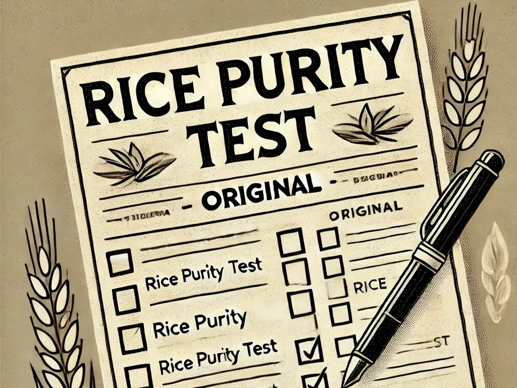 A thumbnail which is telling about the rice purity test